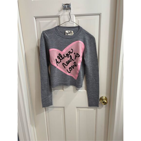 Alice + Olivia “Nikia” Beatles All You Need Is Love Sweater size small - Picture 1 of 3